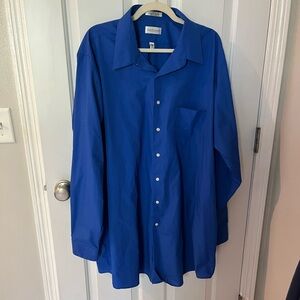 Men’s Van Heusen Poplin Button Down Dress Shirt, 19 37/38 Tall